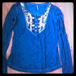 Free people sequin shirt